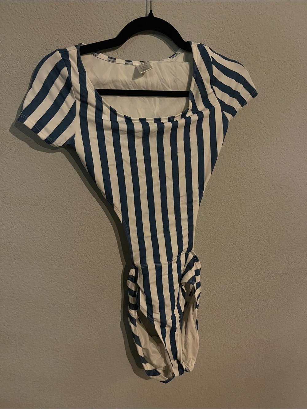 Striped Women’s Open Back One-Piece Swimsuit